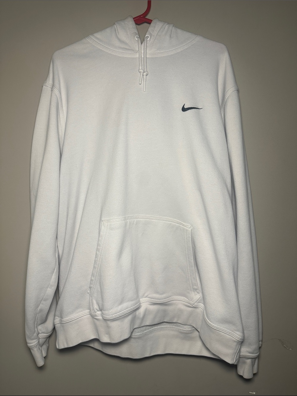 Nike XXL White Crewneck Hoodie with Black logo